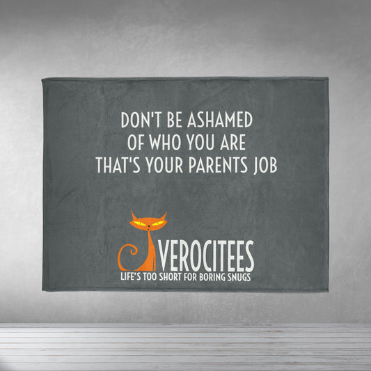 ASHAMED PARENTS INSULTEE MINKY BLANKET