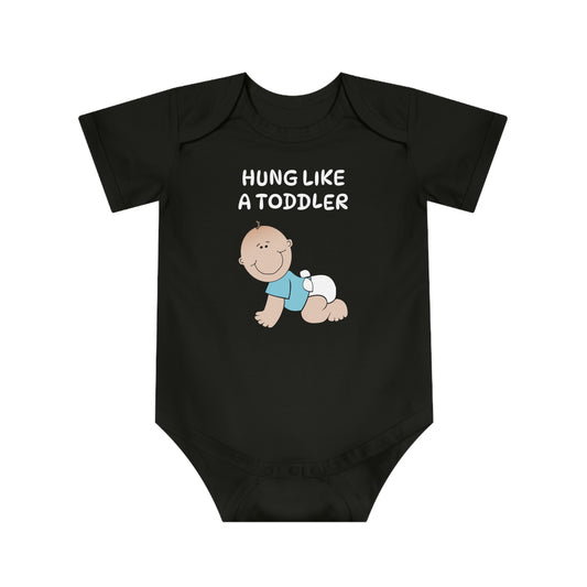 HUNG BABY ONESIE