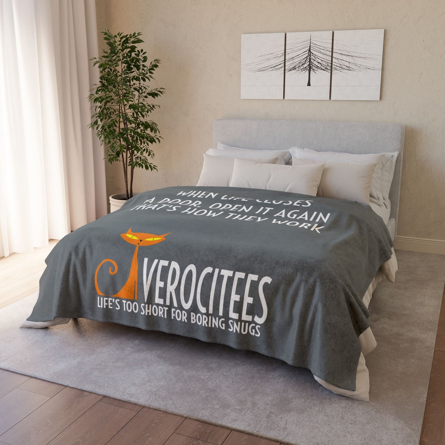 OPEN DOORS POSITIVITEE MINKY BLANKET