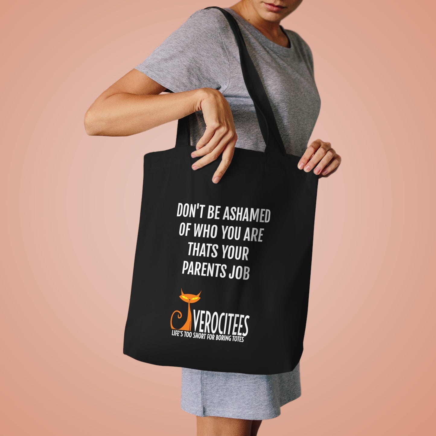 ASHAMED PARENTS INSULTEE TOTE BAG