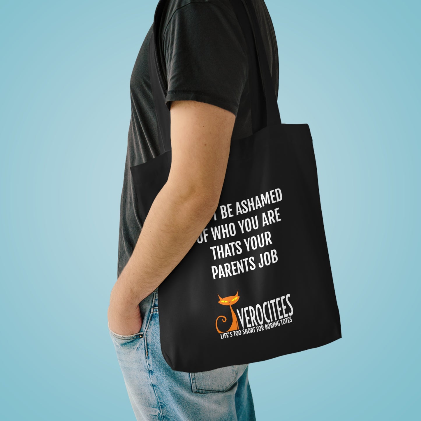 ASHAMED PARENTS INSULTEE TOTE BAG