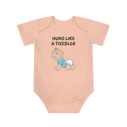 HUNG BABY ONESIE