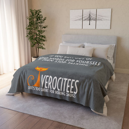 RUNNING WORDS POSITIVITEE MINKY BLANKET